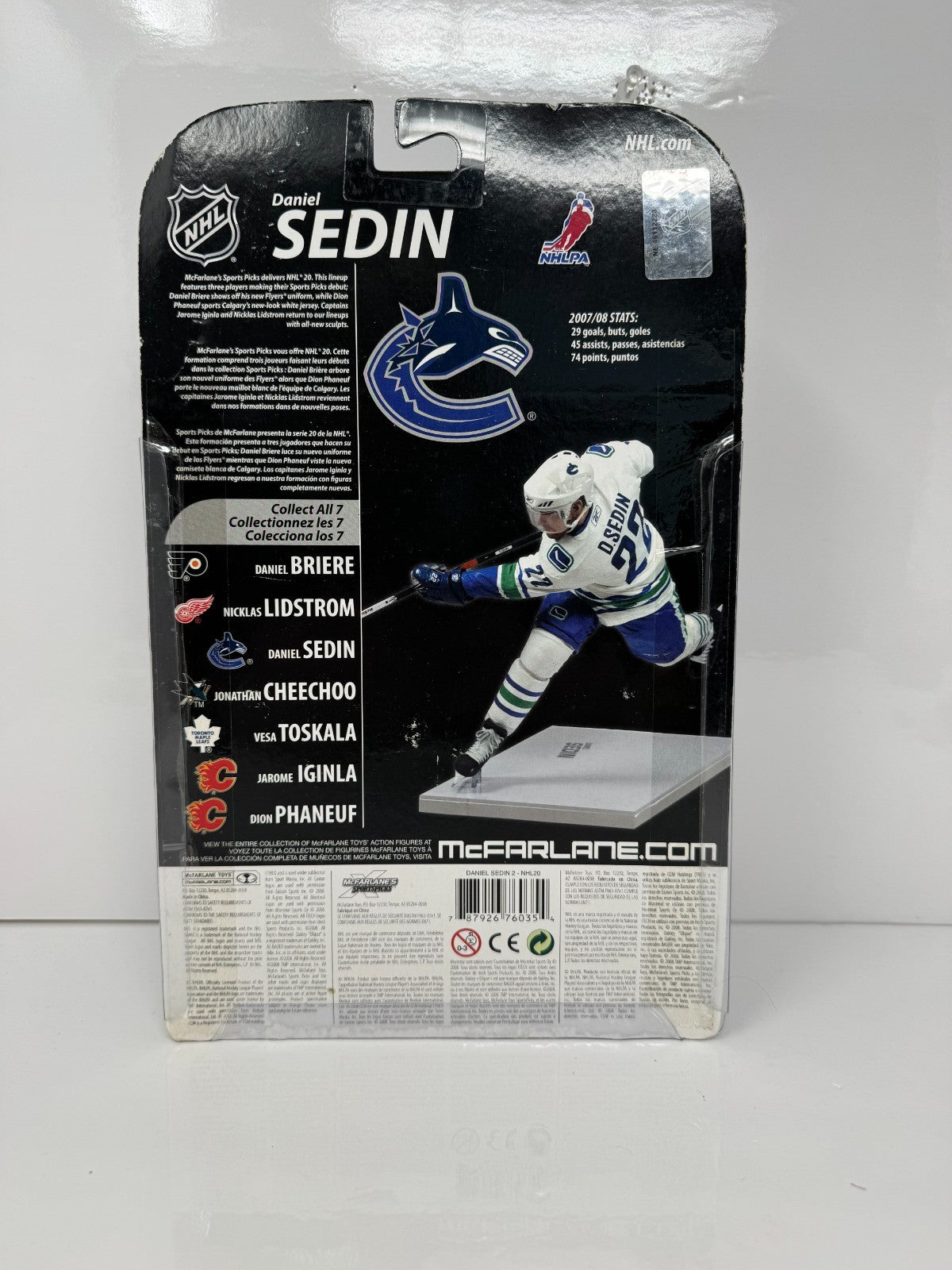 McFarlane NHL Daniel Sedin Vancouver Canucks Series 20 Figure