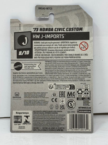 Hot Wheels HW J-Imports 1973 Honda Civic Custom JDM 1:64 Diecast