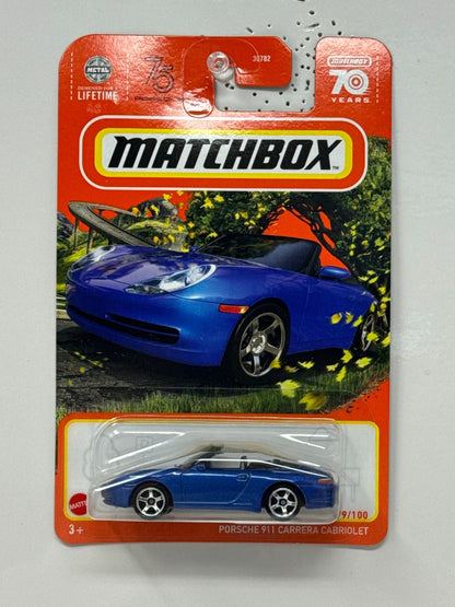 Matchbox Porsche 911 Carrera Cabriolet 1:64 Diecast Blue