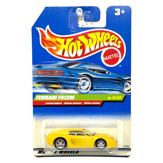Hot Wheels Treasure Hunt Ferrari F512M 1:64 Diecast Real Riders Yellow