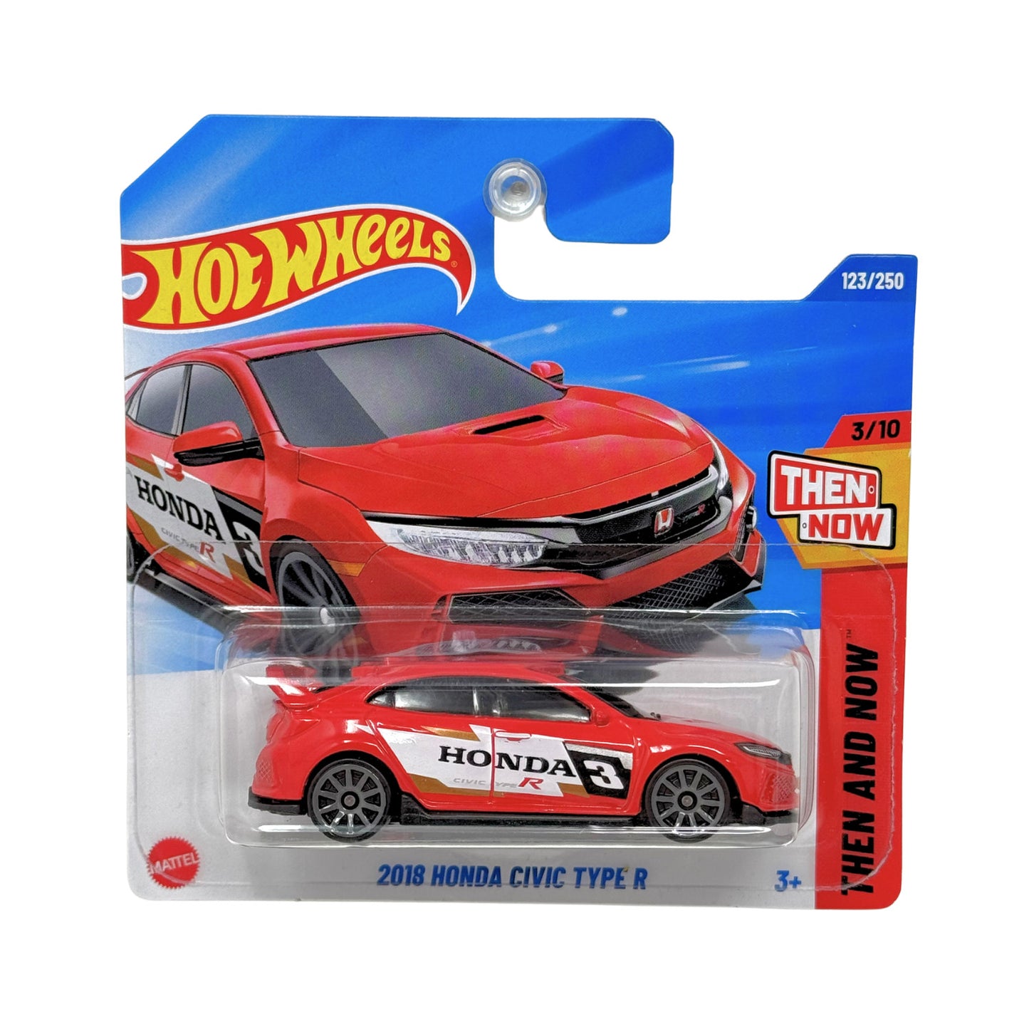 Hot Wheels Then and Now 2018 Honda Civic Type R 1:64 Diecast Short Card