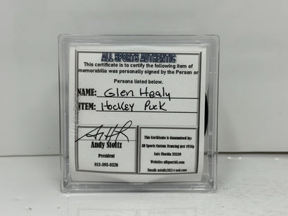 Glenn Healy Toronto Maple Leafs Signed NHL Autograph Puck Gold Auto