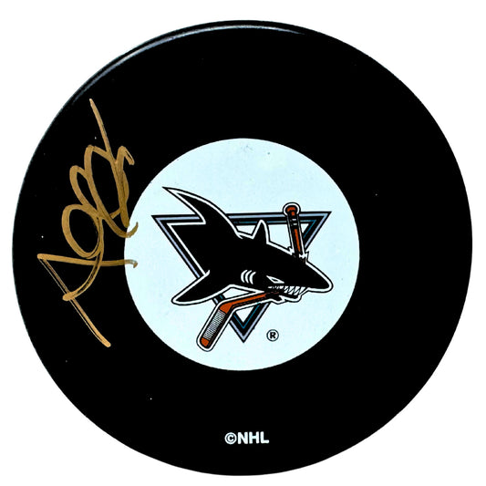Al Iafrate San Jose Sharks Signed NHL Autograph Puck Gold Auto