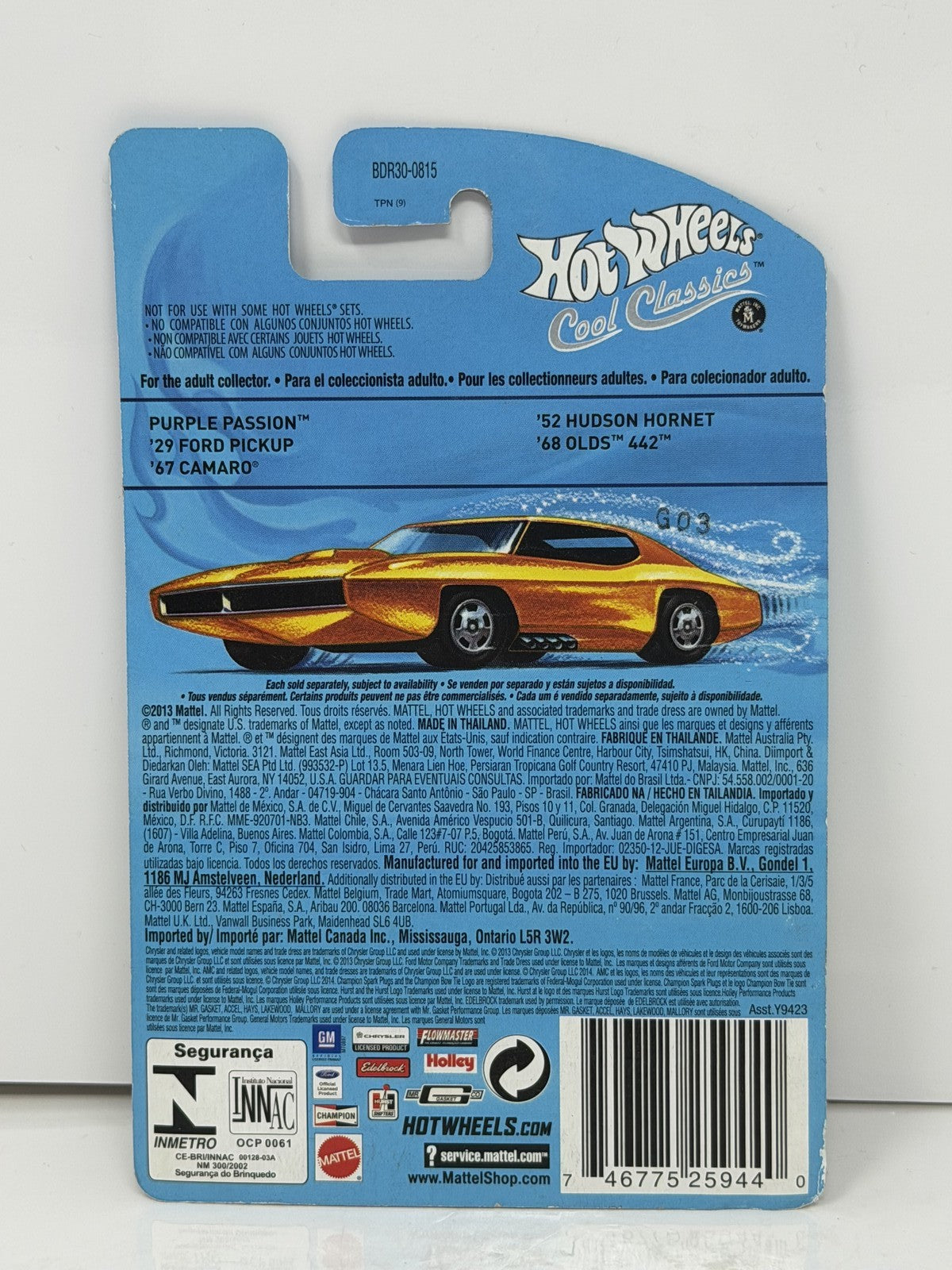 Hot Wheels Cool Classics 1952 Hudson Hornet Spectrafrost 1:64 Diecast V2