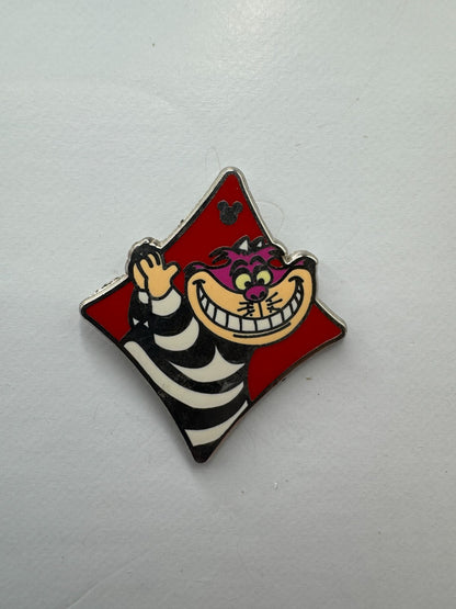 DLR Disney Cheshire Cat Alice in Wonderland Playing Card Suit Trading Pin DC1S14