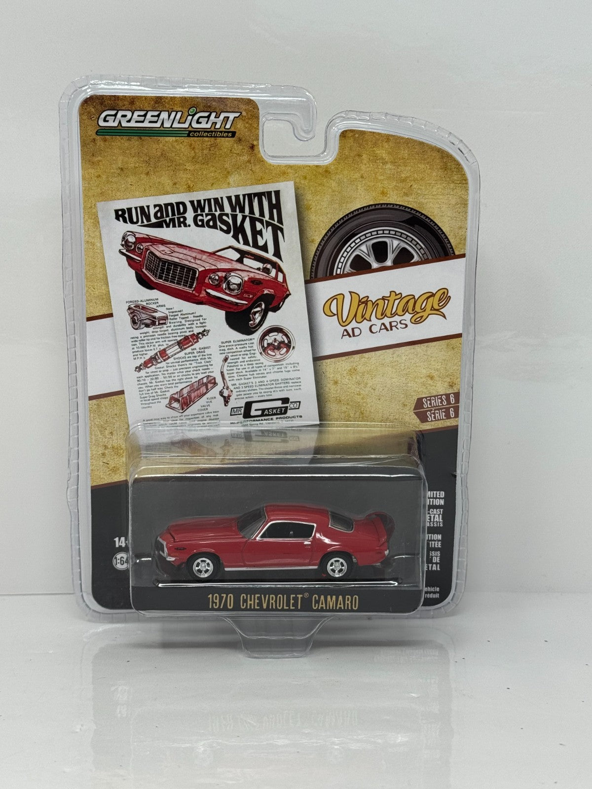 Greenlight Vintage Ad Cars 1970 Chevrolet Camaro 1:64 Diecast