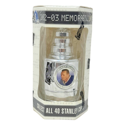 2002-03 ITG Memorabilia Stanley Cup Mini Trophy Johnny Bower Toronto Maple Leafs