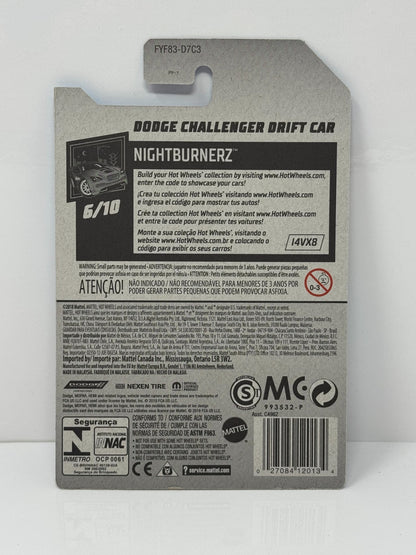 Hot Wheels Nightburnerz Dodge Challenger Drift Car 1:64 Diecast Red