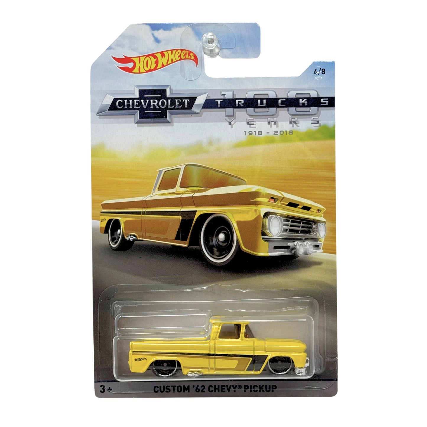 Hot Wheels Chevrolet Trucks 100 Years Custom 1962 Chevy Pickup 1:64 Diecast