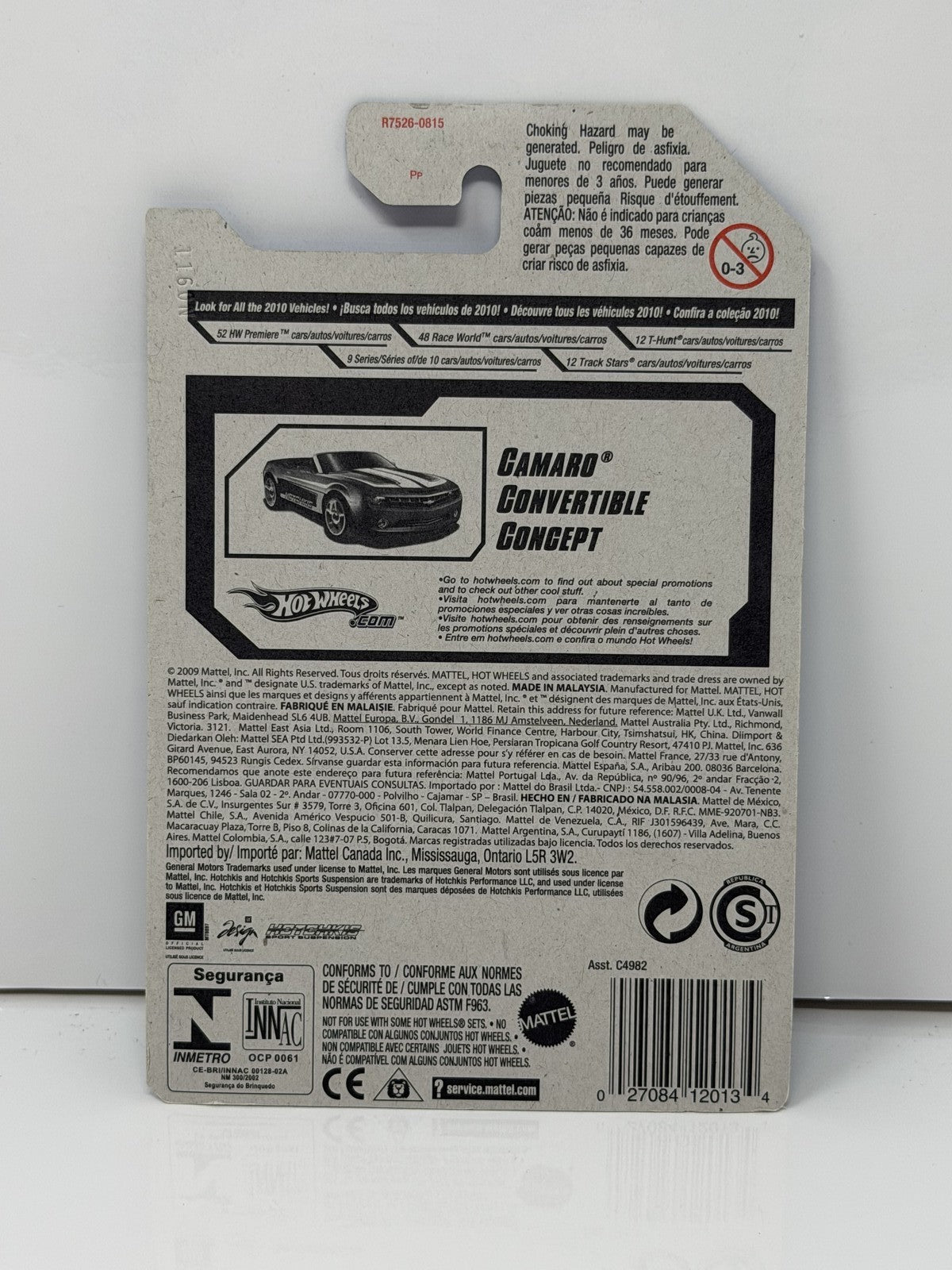 Hot Wheels HW Performance Camaro Convertible Concept 1:64 Diecast Green