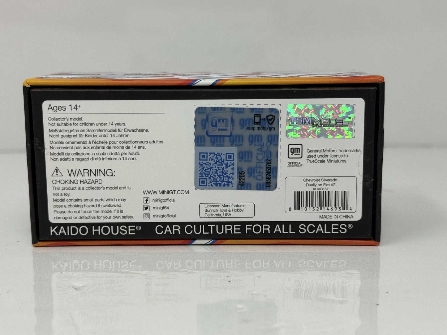 Kaido House MINI GT Chevrolet Silverado Dually On Fire V2 1:64 Diecast