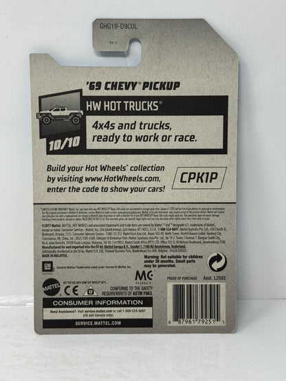 Hot Wheels Super Treasure Hunt 1969 Chevy Pickup HW Hot Trucks 1:64 Diecast