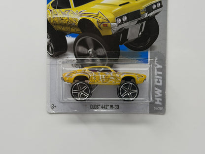 Hot Wheels HW City Oldsmobile 442 W-30 1:64 Diecast Yellow
