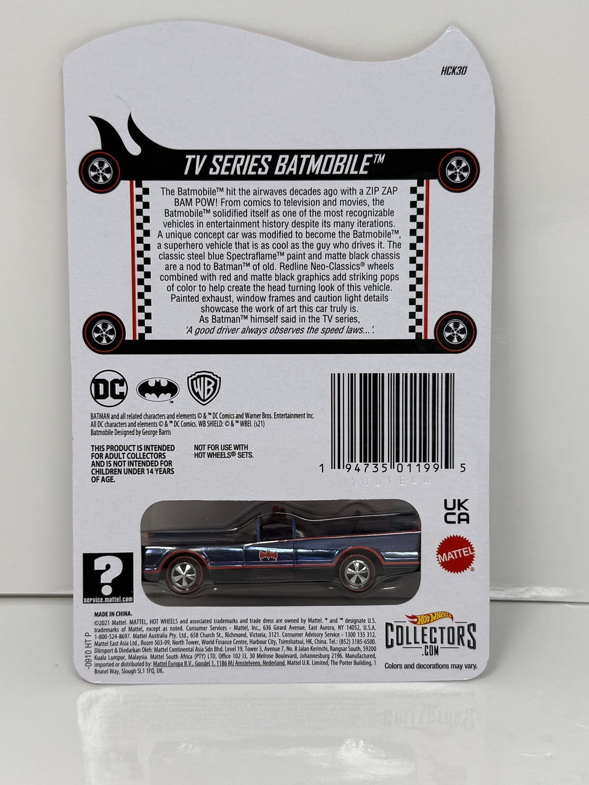 Hot Wheels RLC Red Line Club TV Series Batmobile 1:64 Diecast