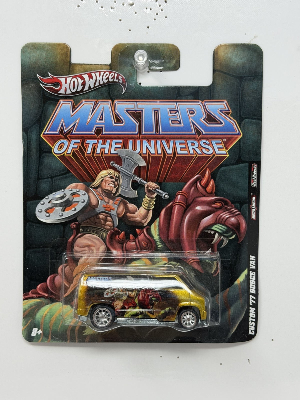 Hot Wheels Masters of the Universe 1977 Dodge Van He-Man 1:64 Diecast Real Rider