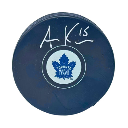 Alexander Kerfoot Toronto Maple Leafs Signed NHL Autograph Puck Silver Auto