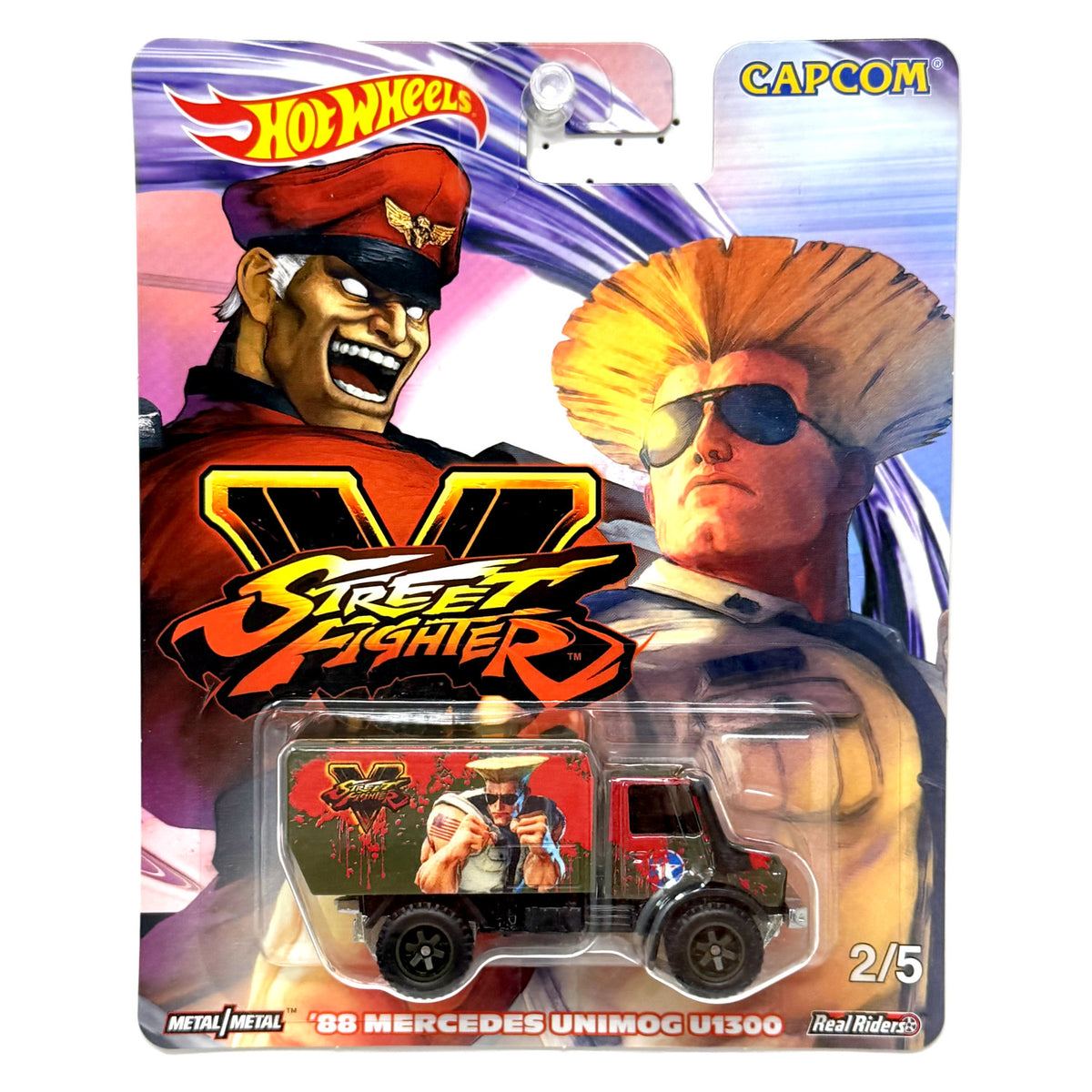 Hot Wheels Street Fighter V 1988 Mercedes Unimog U1300 1:64 Diecast Real Riders