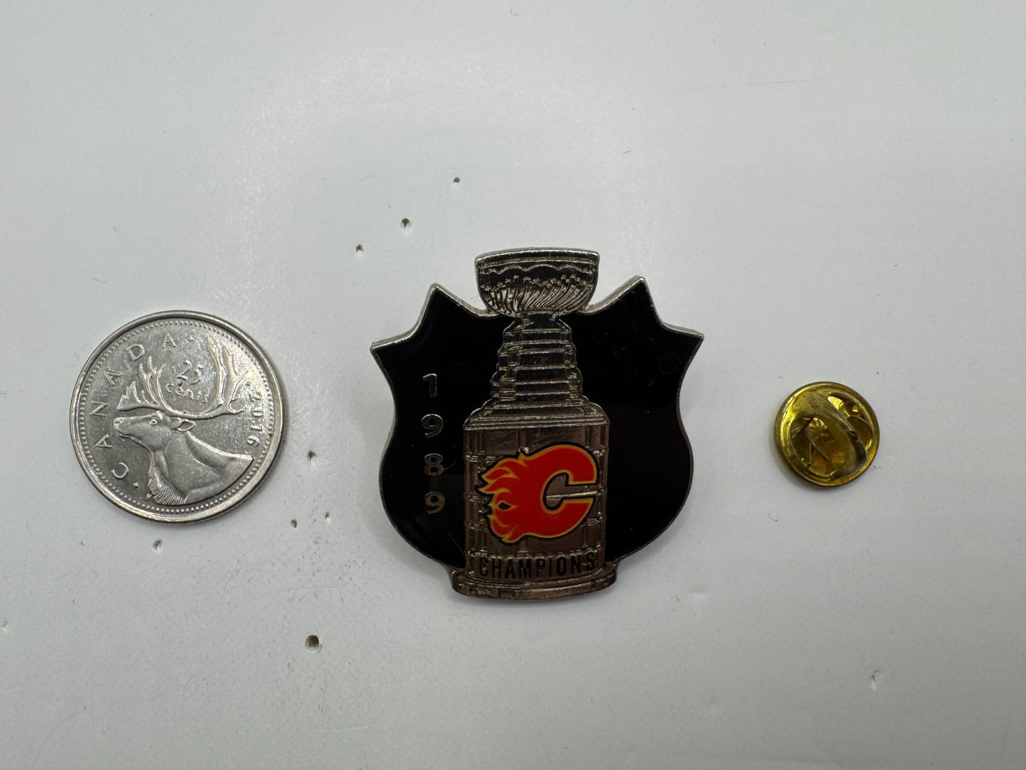 Calgary Flames 1989 Stanley Cup Champions NHL Hockey Lapel Pin