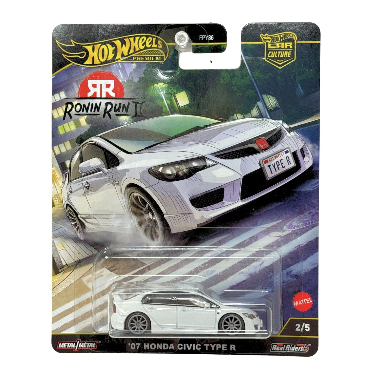 Hot Wheels Premium Ronin Run II 2007 Honda Civic Type R 1:64 Diecast