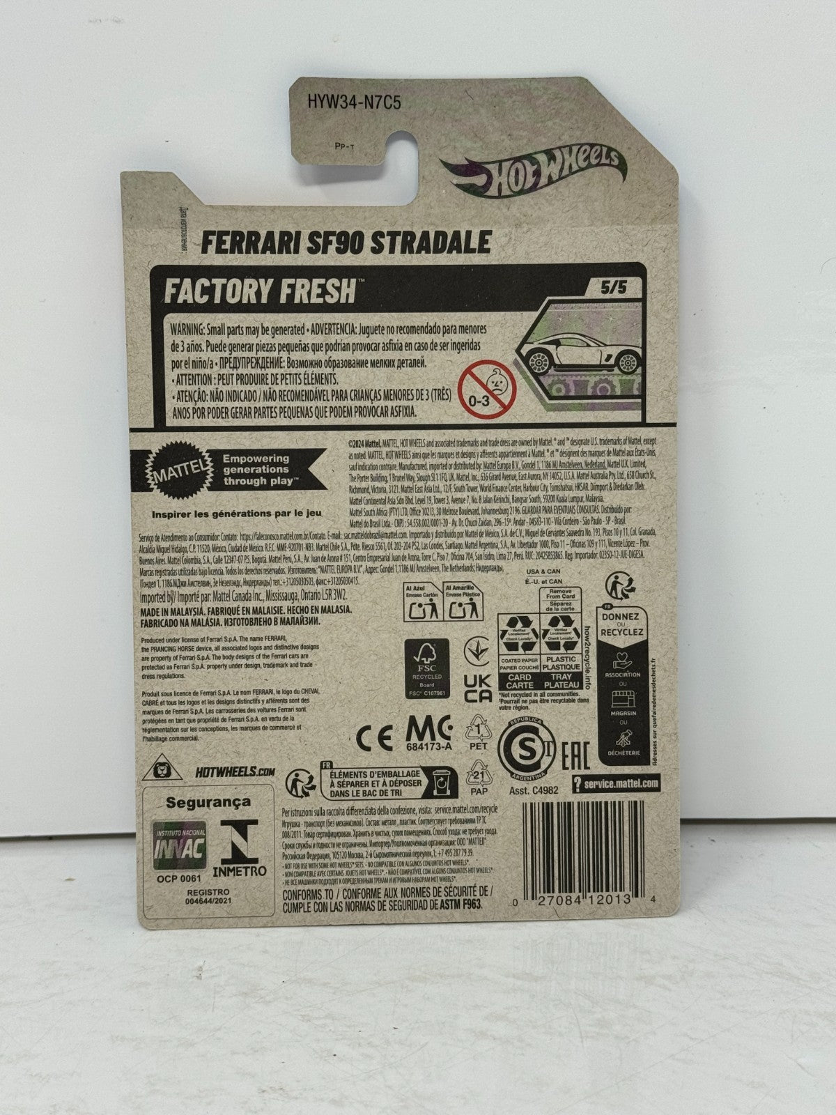 Hot Wheels Factory Fresh Ferrari SF90 Stradale 1:64 Diecast