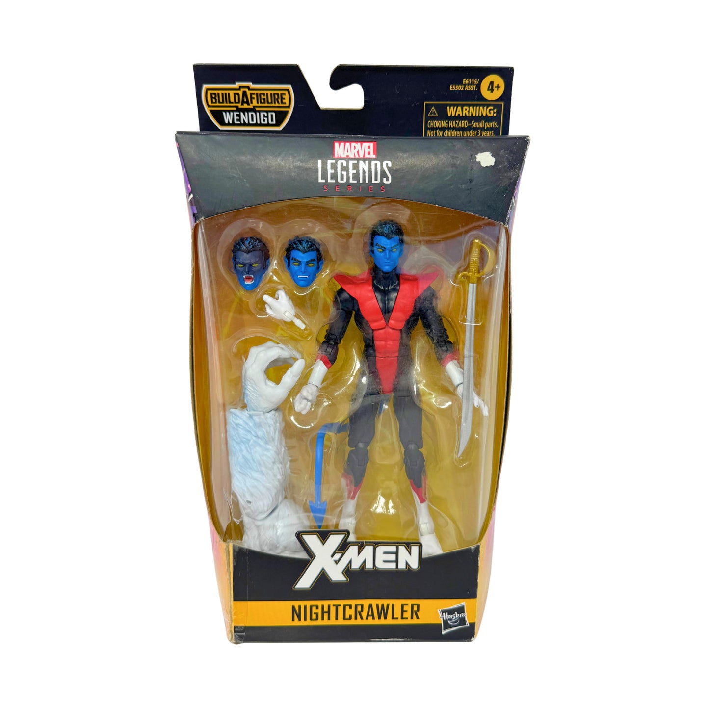Marvel Legends X-Men Nightcrawler Action Figure w/ Wendigo BAF Piece