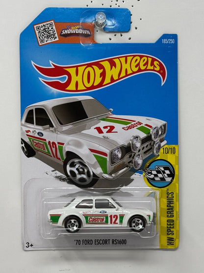 Hot Wheels Speed Graphics 1970 Ford Escort RS1600 Castrol 1:64 Diecast
