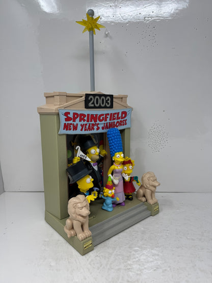 Simpsons World of Springfield New Years Town Square Set Playmates Diorama
