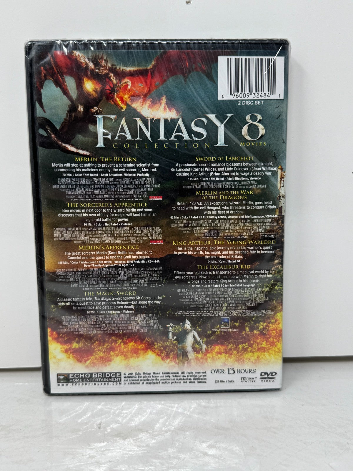 Fantasy Collection: 8 Movies DVD Set Family Adventure Compilation New & Sealed