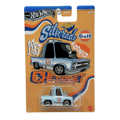 Hot Wheels Silver Series Toon'D 1983 Chevy Silverado Gulf 1:64 Diecast