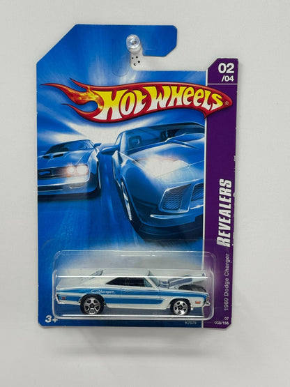 Hot Wheels Revealers 1969 Dodge Charger 1:64 Diecast White Blue
