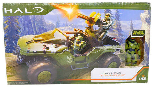 Halo Infinite Warthog with Master Chief Figure World of Halo Scale 8-Piece Set