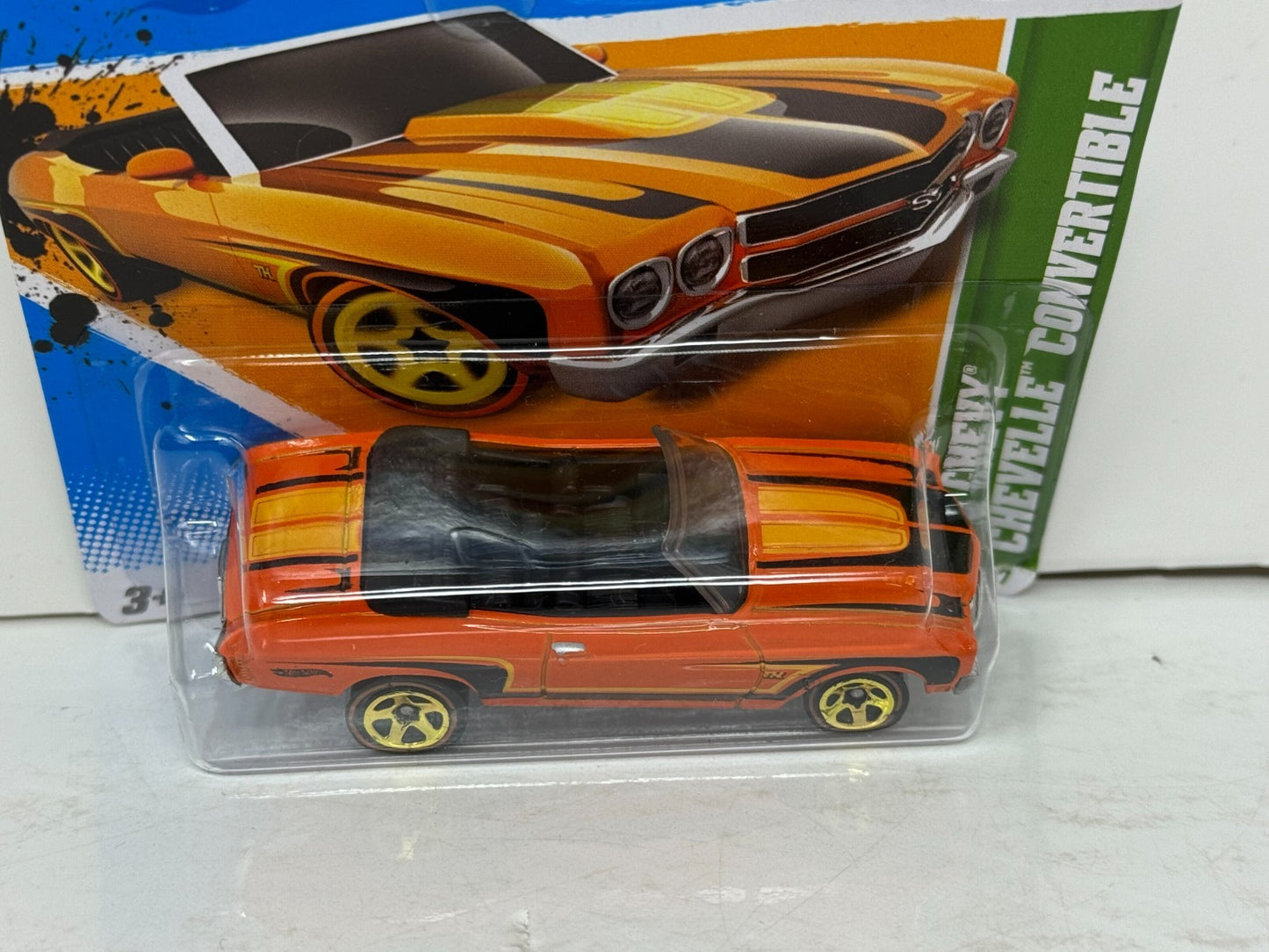Hot Wheels Treasure Hunt 1970 Chevy Chevelle Convertible 1:64 Diecast Short Card