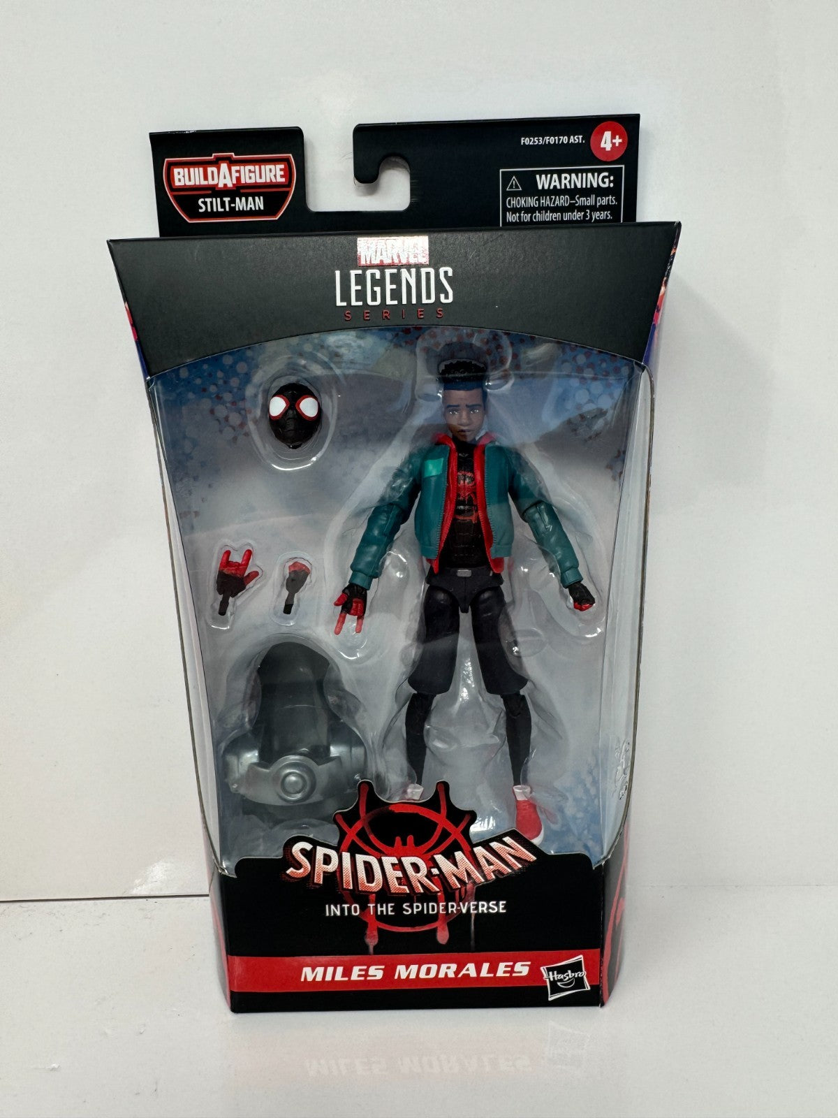 Marvel Legends Spider-Man Miles Morales Action Figure w/ Stilt-Man BAF Piece