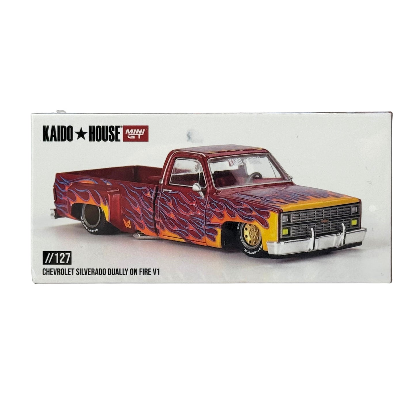 Kaido House Chevrolet Silverado Dually On Fire V1 1:64 Diecast