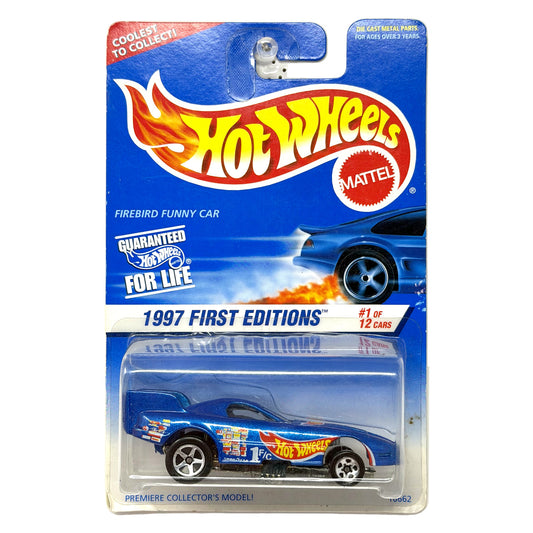 Hot Wheels 1997 First Editions Firebird Funny Car 1:64 Diecast Blue
