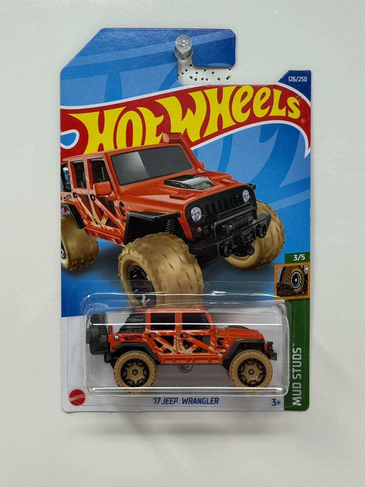 Hot Wheels Treasure Hunt Mud Studs 2017 Jeep Wrangler 1:64 Diecast