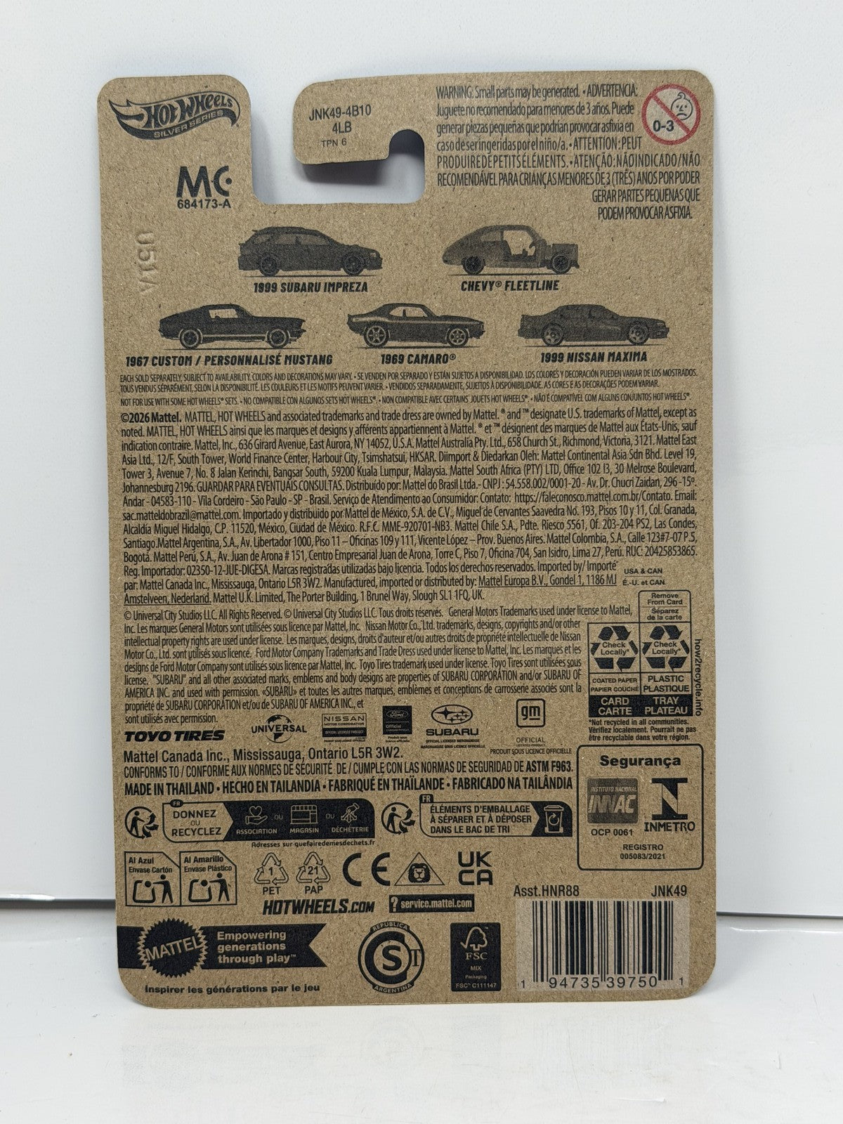Hot Wheels Silver Series Fast & Furious 1967 Custom Mustang 1:64 Diecast