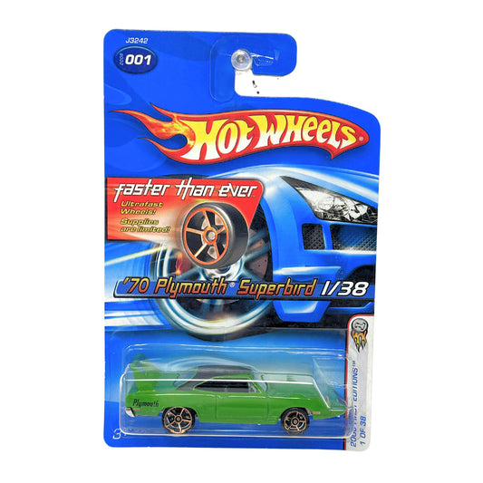 Hot Wheels First Editions 1970 Plymouth Superbird FTE 1:64 Diecast Green