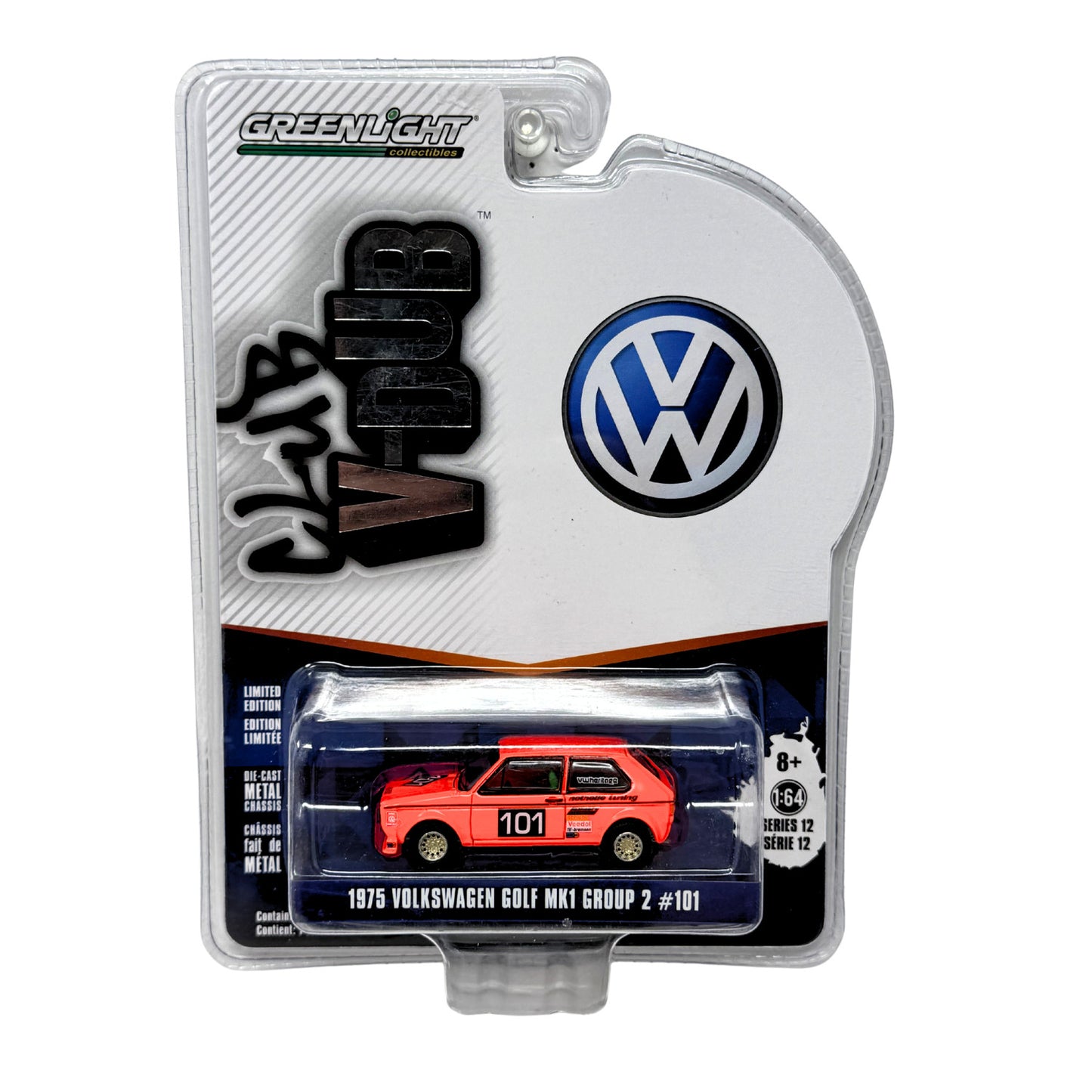 Greenlight Club V-Dub 1975 Volkswagen Golf Mk1 Group 2 #101 1:64 Diecast