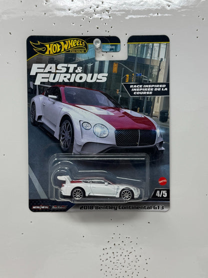 Hot Wheels Premium Fast & Furious 2018 Bentley Continental GT3 1:64 Diecast