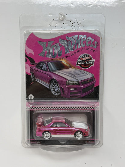 Hot Wheels RLC Red Line Club Nissan Skyline GT-R BNR34 Club Excl. 1:64 Diecast