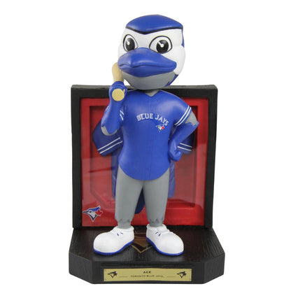 FOCO MLB Toronto Blue Jays Ace Mascot Framed Jersey Mascot Bobblehead