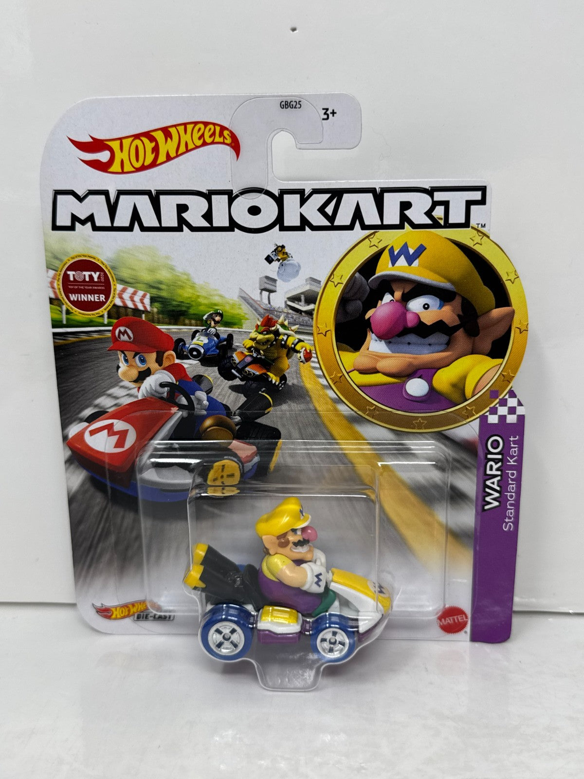 Hot Wheels Mario Kart Wario Standard Kart 1:64 Diecast