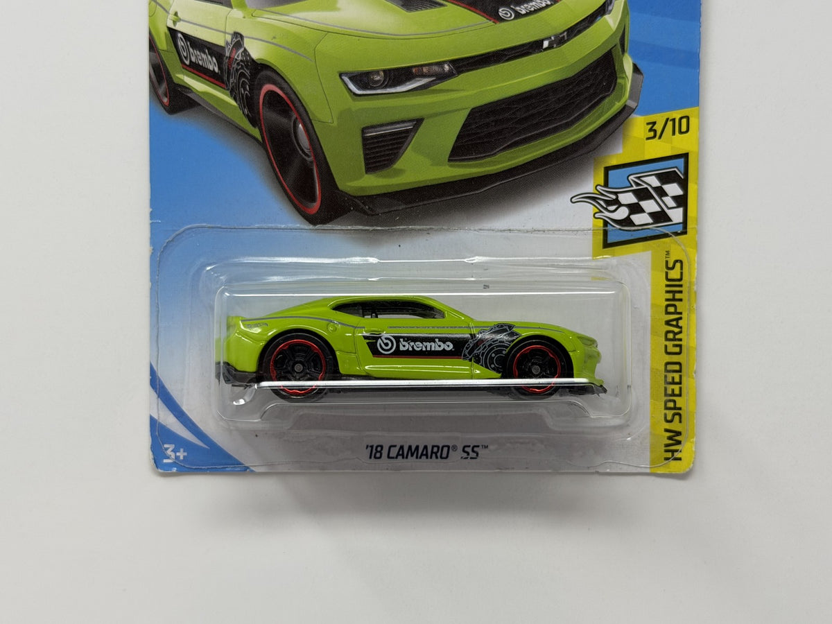 Hot Wheels HW Speed Graphics 2018 Chevrolet Camaro SS 1:64 Diecast Green