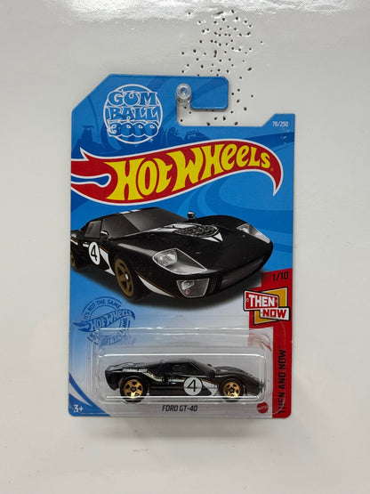 Hot Wheels Then and Now Ford GT-40 1:64 Diecast Black