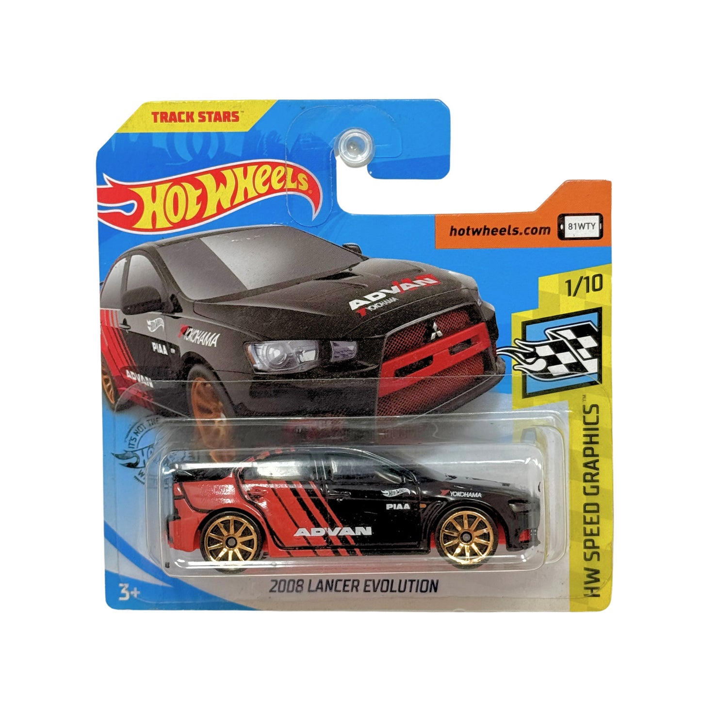 Hot Wheels Speed Graphics 2008 Lancer Evolution 1:64 Diecast Short Card