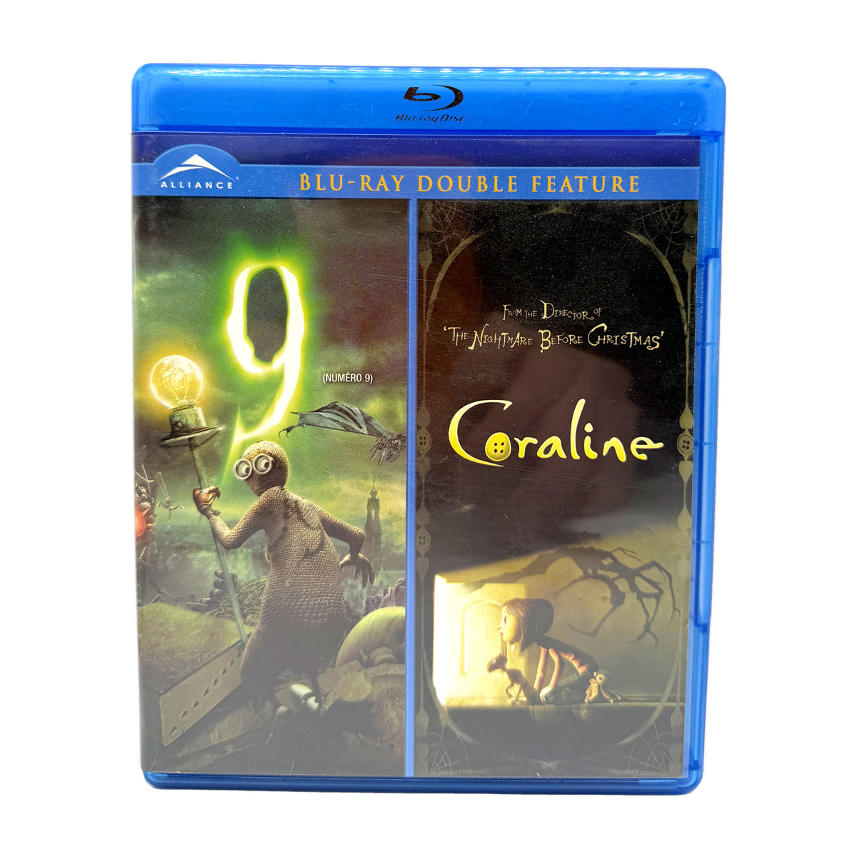 9 / Coraline Double Feature (Blu-ray) Animated Fantasy 2-Movie Collection
