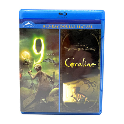 9 / Coraline Double Feature (Blu-ray) Animated Fantasy 2-Movie Collection