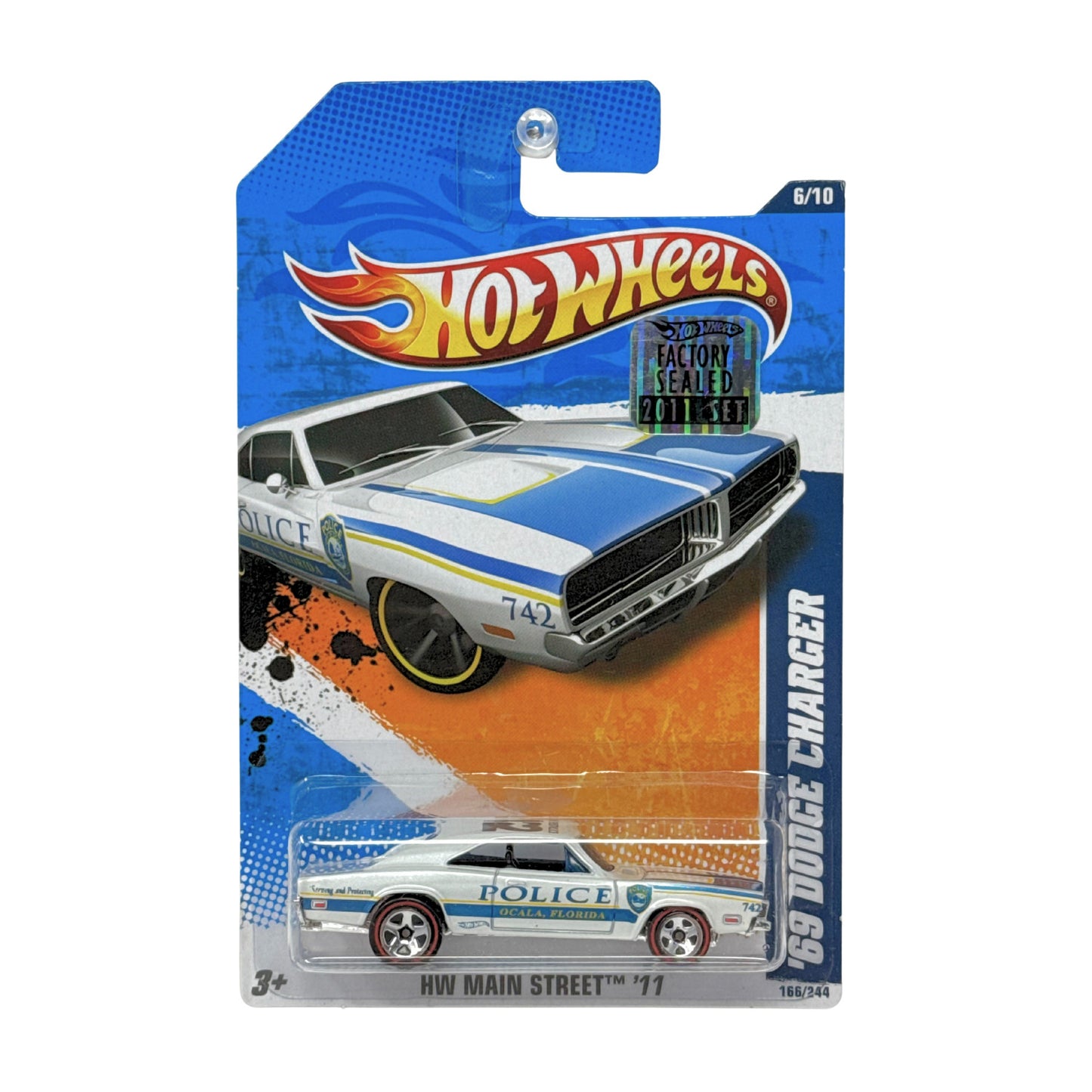 Hot Wheels HW Main Street 1969 Dodge Charger Police 1:64 Diecast Factory Sealed