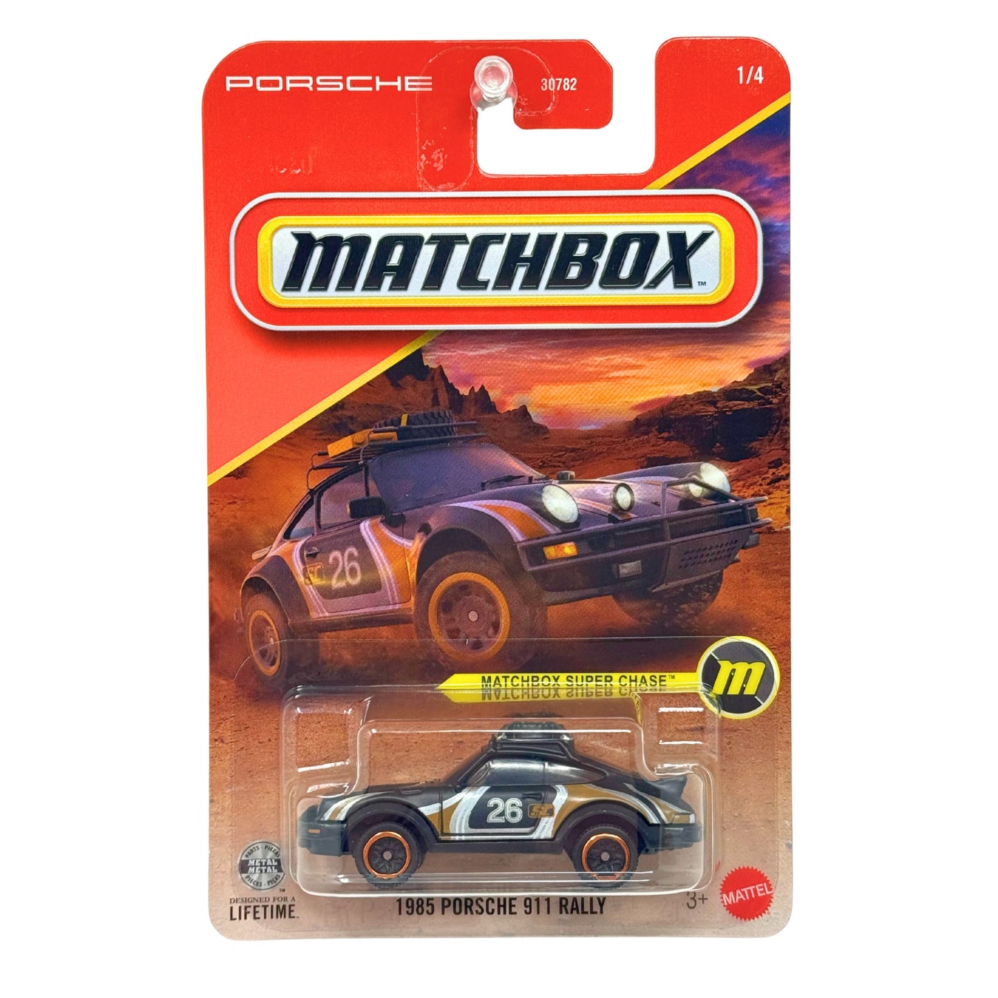 Matchbox Super Chase 1985 Porsche 911 Rally 1:64 Diecast